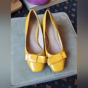 Yellow Patent Leather Women's Shoes